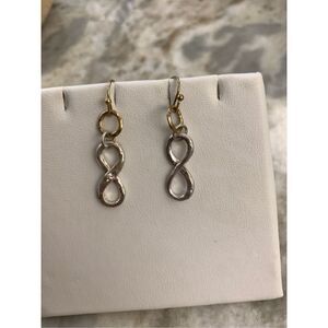 Silver Gold Eight Knot Earrings